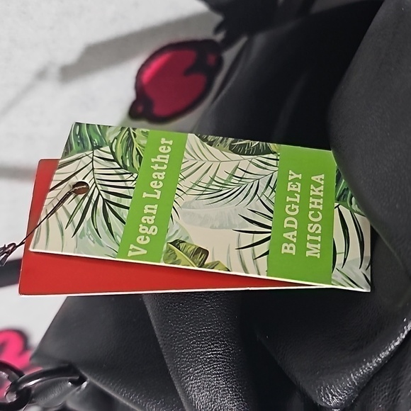 Badgley Mischka Vegan Leather‎ Bag Purse w/ Chain New - Picture 9 of 11